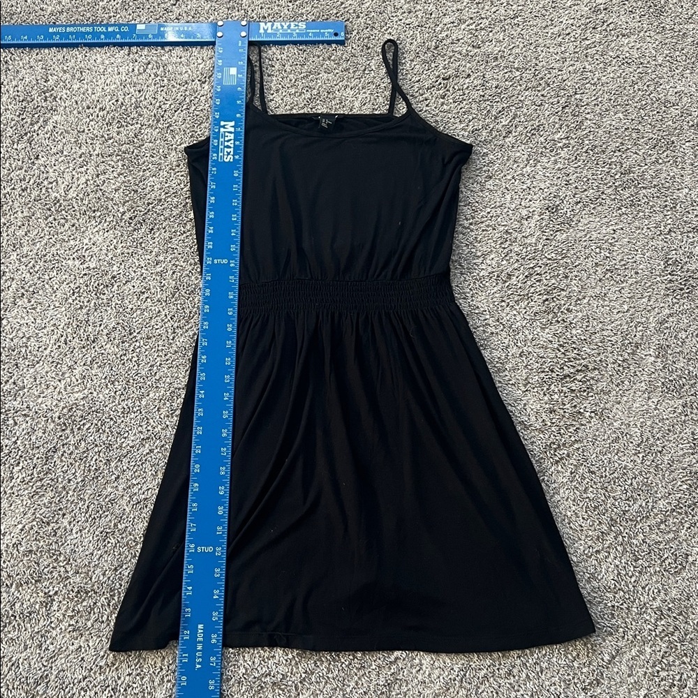 H&M Basic Black Mini Dress with Spaghetti Straps - Size M - Picture 9 of 11